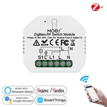 Tuya ZigBee 3.0 Smart Light Switch Relay Module 1/2 Gang Smart Home Smart Life/Tuya App Control Works With Alexa Google Home 2024 - buy cheap