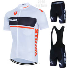 STRAVA-Conjunto de ropa de ciclismo para hombre, transpirable maillot de verano para bicicleta de montaña, equipo profesional, 2020 2024 - compra barato