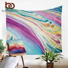 BeddingOutlet Marble Luxury Tapestry Rainbow Decorative Wall Hanging Rock Stone Trendy Picnic Mat 130x150cm Colorful Sheets 2024 - buy cheap