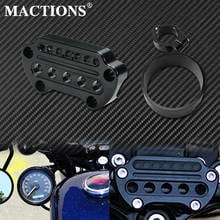 Motorcycle 39mm Speedometer Ring Bracket Clamp&Indicator Light Handlebar Top Clamp Set For Harley Sportster XL883 1200 1993-2020 2024 - buy cheap