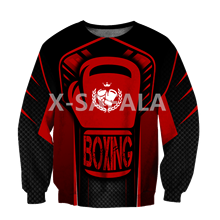 Boxing sport red 3D All Print Plus Hoodie Man Women Harajuku Outwear Zipper Pullover Sweatshirt Casual Unisex Jacket 3 2024 - buy cheap