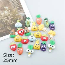 Cute vegetables fruit Charms Resin Flat Back Cabochon Bracelets Necklace Earrings Making Accessories DIY Jewelry Pendants 2024 - buy cheap