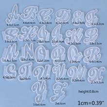 Molde de silicone de forma de alfabeto de 26 tamanhos, letras em inglês, forma de pingente de gxma 2024 - compre barato