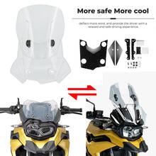 Protetor de para-brisa para motocicleta, para bmw f750gs f850gs 2018 2019 2020 f750 f850 gs f 850, ajustável, abs 2024 - compre barato