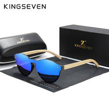 King seven óculos de sol personalizado, óculos masculino polarizado de madeira vintage com proteção uv400 2024 - compre barato