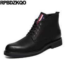Formal Fall Lace Up Pointed Toe Wingtip Shoes Booties Waterproof Brogue Short Party Oxford Mens Zipper Dress Boots Black 2021 2024 - buy cheap