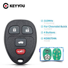 KEYYOU-llave de mando a distancia inteligente para coche, llavero con mando a distancia para Chevrolet Cobalt Buick Malibu 2004-2012 315Mhz, entrada sin llave KOBGT04A 3 + 1 4 botones 2024 - compra barato