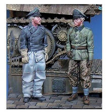 1/35 Scale Unpainted Resin Figure Last Transport to the front Europa 2 figures collection figure 2024 - buy cheap