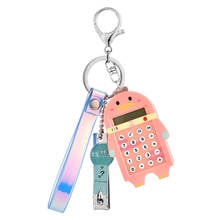 Keychain Mini Pocket Caculator with Nail Clippers, Lanyard, Standard Function Electronics Calculator Student Kids Calculator 2024 - buy cheap