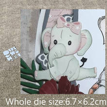 XLDesign-troqueles de corte de Metal para manualidades, troqueles de elefante con lazo encantador, decoración de álbum de recortes, tarjeta de papel, troqueles de grabado artesanal 2024 - compra barato