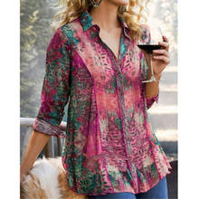 Camisa holgada informal para mujer, Tops de moda, camiseta para mujer, ropa de verano con cuello vuelto, novedad de otoño 2021 2024 - compra barato