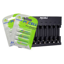 2Pack/8Pcs PKCELL LSD NIMH AA Rechargeable Battery 2200mAh 1.2V Pre-Charged Batteries +1-8Slots AA/AAA NiMh/NiCd Charger 2024 - buy cheap