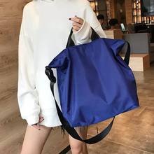 Hot selling fashion Women Shopping Bags Reusable Shopping Bag Colour black blue Bags Nylon Handbags 2024 - buy cheap