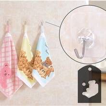 20pcs/lot Self-dhesive Strong Kitchen Hooks Transparent Wall Rack Hanger For Wall-Mounted Kitchen Bathroom Accessories 2024 - buy cheap