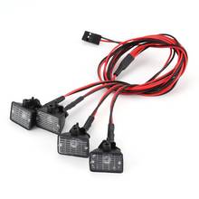 Lâmpada de led quadrada multifuncional para carro rc, 4 unidades, para carro rc 1/10 scx10 d90 trx4 modelo de carro crawler 2024 - compre barato