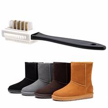 Cepillo de limpieza negro de 3 lados para botas de Nubuck, herramientas de limpieza de zapatos en forma de S, gran oferta 2024 - compra barato