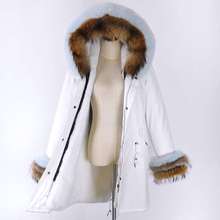 2020 Waterproof Long Parka Real Fur Coat Winter Jacket Raccoon Collar Cuffs Natural Thick Warm Faux Rabbit Fur Liner Women Style 2024 - buy cheap