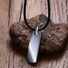 Modyle Custom  Chokers Tungsten Carbide Pendants Necklaces With Black Rubber Rope Men Boys Fashion Jewelry Collares 2024 - buy cheap