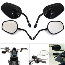 Боковые зеркала заднего вида для мотоцикла Harley Road King Touring XL1200L XL883 XL883L Sportster Dyna Softail, 1 пара 2024 - купить недорого