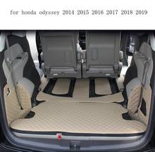 fiber leather car trunk mat for honda odyssey 2014 2015 2016 2017 2018 2019 5d cargo liner cargo mat car accessories 2024 - buy cheap