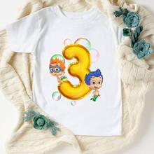 Camiseta para meninos, anos de idade, happy birthday, presente de aniversário para crianças, verão, camisetas para meninas, camisetas para bebês 2024 - compre barato