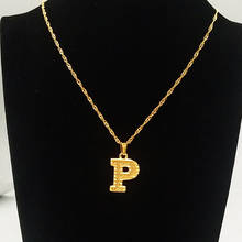 Initial letter Pendant A-Z Charm Gold Necklace Women Men Link Chain Alphabet Pendants Clavicle Chain Letter Choker Dropshipping 2024 - buy cheap