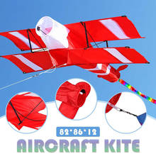 3D Single Line Red White Kites Three-dimensional Kite Aircraft Kite Outdoor Fun Sports Beach Kite With Red Tail 2024 - buy cheap