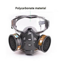 Máscara completa antipolvo con gafas, pesticida químico de seguridad, decoración de pintura en aerosol, formaldehído con respirador de filtro de repuesto 2024 - compra barato