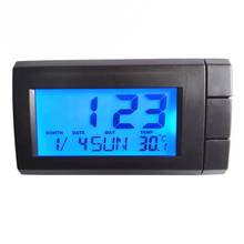 Termómetro para coche con función de retroiluminación, reloj Digital electrónico para coche, medidor de temperatura interior, pantalla LCD 2024 - compra barato