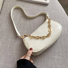 Fashion Crocodile Pattern Baguette bags MINI PU Leather Shoulder Bags For Women Chain Designer Luxury Handbag Female Travel tote 2024 - buy cheap