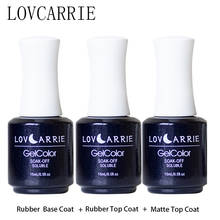 Lov7v-Juego de capa Base de Gel UV, esmalte de uñas de Gel de imprimación, Base de goma mate, capa superior No pegajosa, barniz de Gel para Nail Art, 15ML 2024 - compra barato