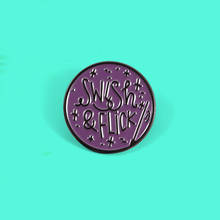 Broche redondo púrpura para mujer, Pin de Metal para solapa, accesorios de joyería, regalo 2024 - compra barato