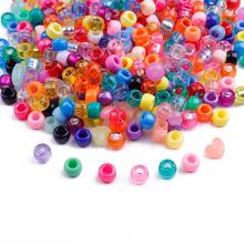 Wholesale 100-200PCS Mix Color Acrylic Bucket Beads For Jewelry Making Kid Diy Material Loose Spacer 2024 - buy cheap