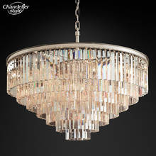 1920's Odeon Clear Glass Smoke Crystal Chandelier Lighting Pendant Hanging Light Fixture Home Hotel Living Dining Room Lighting 2024 - buy cheap