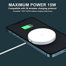 Зарядное устройство USB-C магнитное Беспроводное зарядное устройство 15 Вт быстрое зарядное устройство для iPhone 12/Mini/12 Pro Max Быстрая Зарядка Док-станция для беспроводного зарядного устройства 2024 - купить недорого