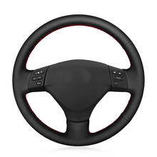 Black Genuine Leather Car Steering Wheel Cover for Lexus RX330 RX400h RX400 2004 2005-2007 Toyota Corolla Verso 2006 Camry 2004 2024 - buy cheap