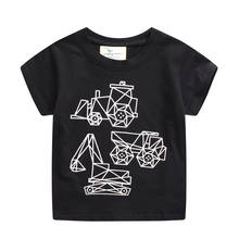 New Arrival Summer Excavator Print Baby T shirts Fashion Cotton Boys Tops Short Sleeve Casual Tees 2024 - buy cheap