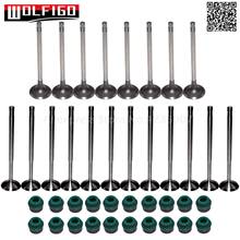 WOLFIGO Intake Exhaust Valves & 20pcs Valve Stem Seals Kit For VW Jetta AUDI A4 SEAT SKODA 1.8 Turbo DOHC 058109601,058109611M 2024 - buy cheap