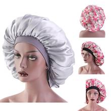 Цветочный женский громоздкий эластичный широкий ремешок большой Уход за волосами шапочка Ночная шапка для сна 2024 - купить недорого