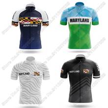 Jersey de Ciclismo de manga corta para hombre, ropa de verano para bicicleta de carretera, MTB, Tops, uniforme, Estados Unidos, 2021 2024 - compra barato