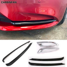 Carbon Fiber Car Styling For Mazda 6 Gj Atenza Sedan 2019-2020 ABS Front Fog Light Lamp Cover Stickers Accessories  C1690 2024 - buy cheap