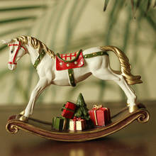 Rocking Horse Ornament Decorations and Ornaments Ornament Model Room Living Room Wine Cabinet Creative Resin Decoration 2024 - buy cheap