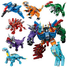 553Pcs Dinosaur Mecha Deformation City Guard Robot Toy Enlighten Building Blocks Sets DIY Bricks Educational Toys for Children 2024 - buy cheap