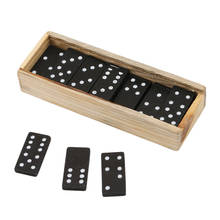 28 Pcs/Set Wooden Domino Blocks Board Game Travel Funny Table Game Domino Toys For Kid Children Educational Toys Domino Blocks 2024 - buy cheap