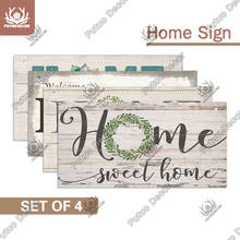 Putuo Decor 4PCS Home Signs Wooden Sign Rustic Wood Plaque Family Hanging Plate for Home Decor Kitchen Wall Decoration Gifts 2024 - buy cheap