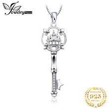 JewelryPalace Castle Key Crown 925 Sterling Silver Pendant Necklace Cubic Zirconia Simulated Diamond Pendant for Women No Chain 2024 - buy cheap