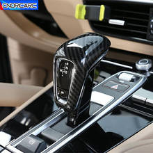 Carbon Fiber Color Car Console Gearshift Cover Trim For Porsche Cayenne 2018-2019 ABS Interior Decoration Accessories 2024 - buy cheap