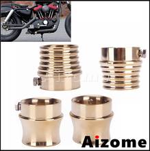 2" & 2.5" Brass Exhaust Muffler Pipe Cover for Harley Sportster XL 1200 883 BSA Big Twin xs650 Chopper Bobber Cafe Racer 2024 - buy cheap