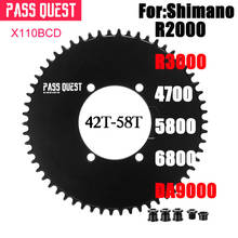 PASS QUEST Disc ChainWheel  X110 / 4 110BCD Round Road Bike Narrow Wide Chainring 40T-52T For R2000 R3000 4700 5800 6800 DA9100 2024 - buy cheap