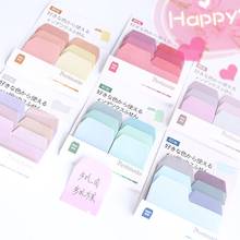 60sheets/lot Memo Pad Gradient Color Multi-color Index Page Sticky Note Paper Memo Pad Cartoon Kawaii Stationery School Supplies 2024 - buy cheap